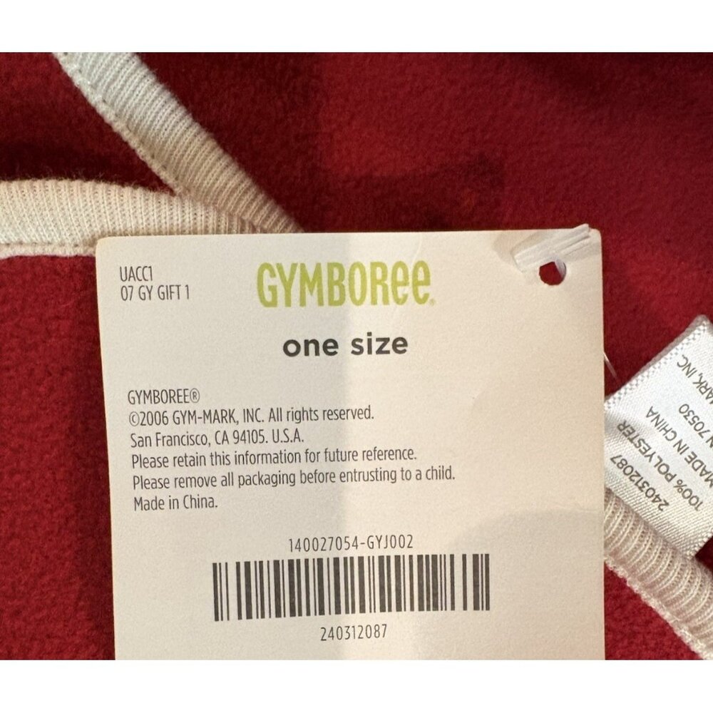 NWT Gymboree Red Polyester Gingerbread with Tree One Size Blanket - Picture 4 of 4